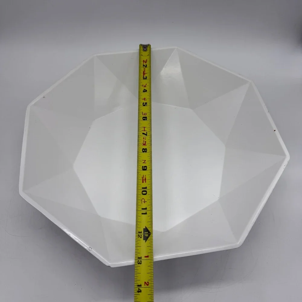 IKEA Serving Bowl Sommar 2019 White Geometric Faceted Design 404.324.60